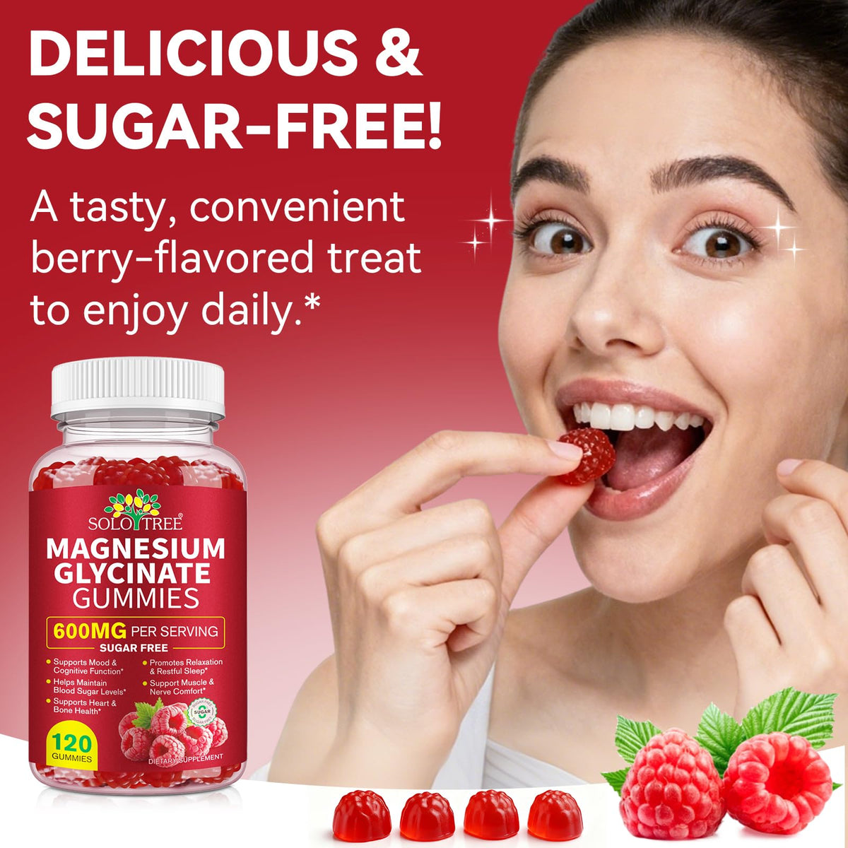 Ingrédients des gummies de magnésium glycinate WOJBALMN