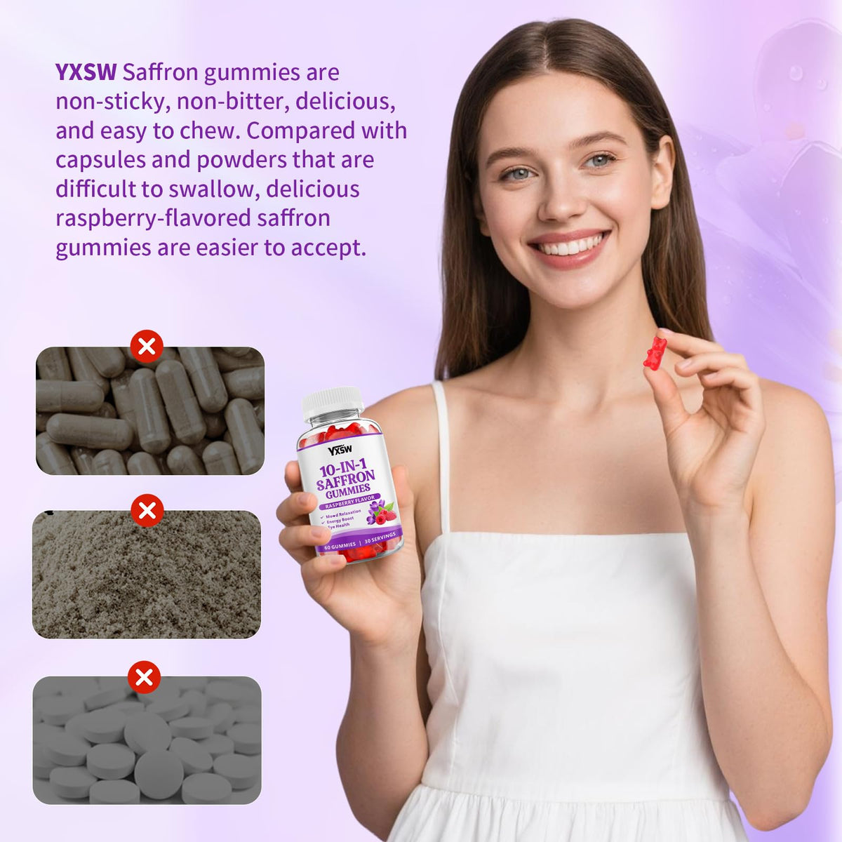 Ingrédients des Gummies de Safran YXSW