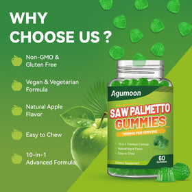 Ingrédients des gummies de Saw Palmetto d'Agumoon