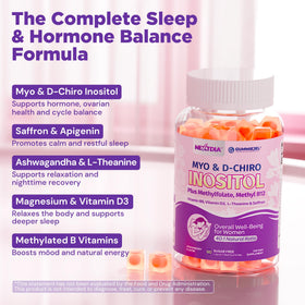 Ingrédients des Gummies de Sommeil Nextdia sur fond blanc