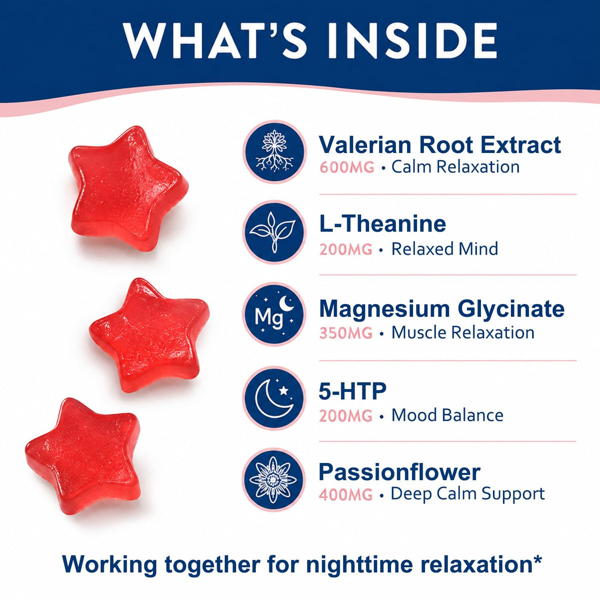 Ingrédients des gummies de sommeil ZAYMAN