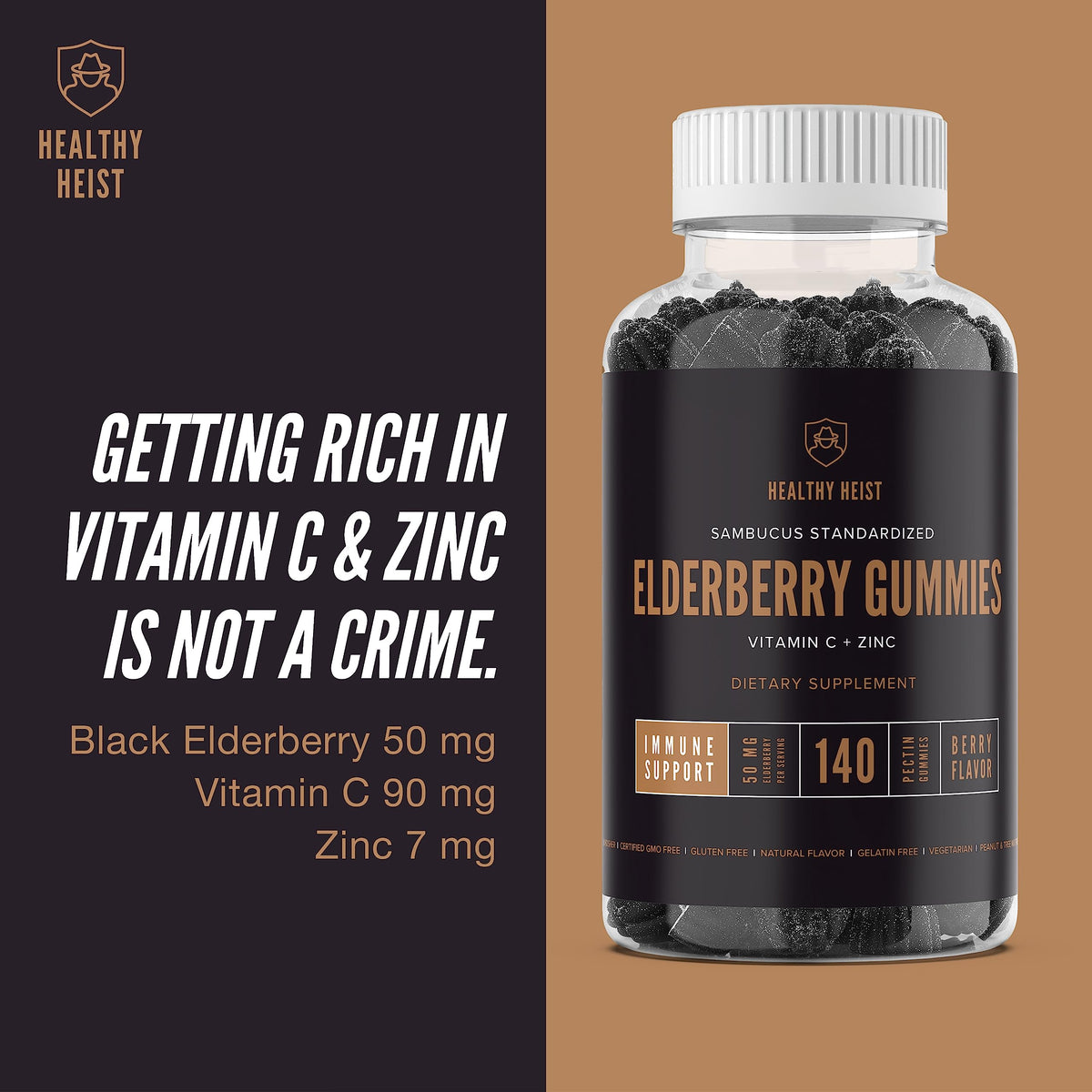 Ingrédients des gummies de sureau noir HEALTHY HEIST