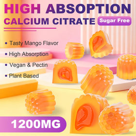 Ingrédients des gummies Elysx Calcium Citrate sur l'emballage