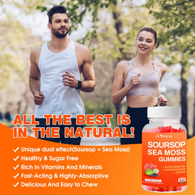 Ingrédients des gummies Graviola Soursop JUYIHEAL, affichage des composants