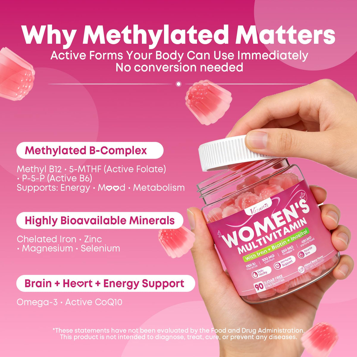 Ingrédients des gummies multivitamines femmes Vazatisi