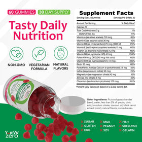 Ingrédients des gummies multivitaminiques YUM-V'S
