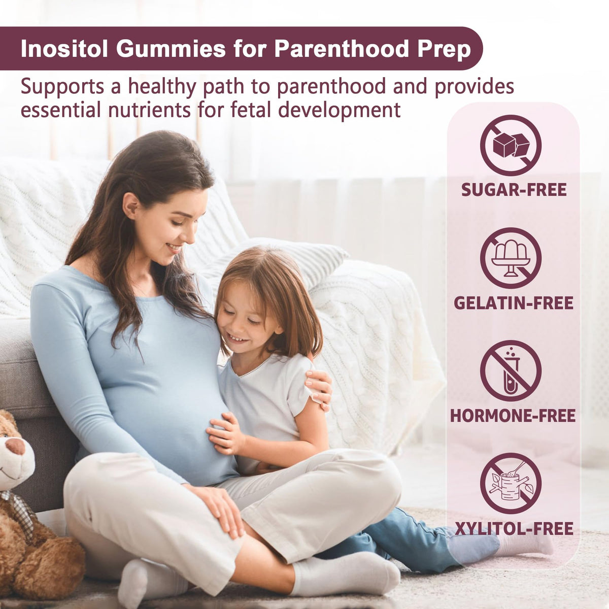Ingrédients des gummies NEVISS Myo-Inositol & D-Chiro Inositol