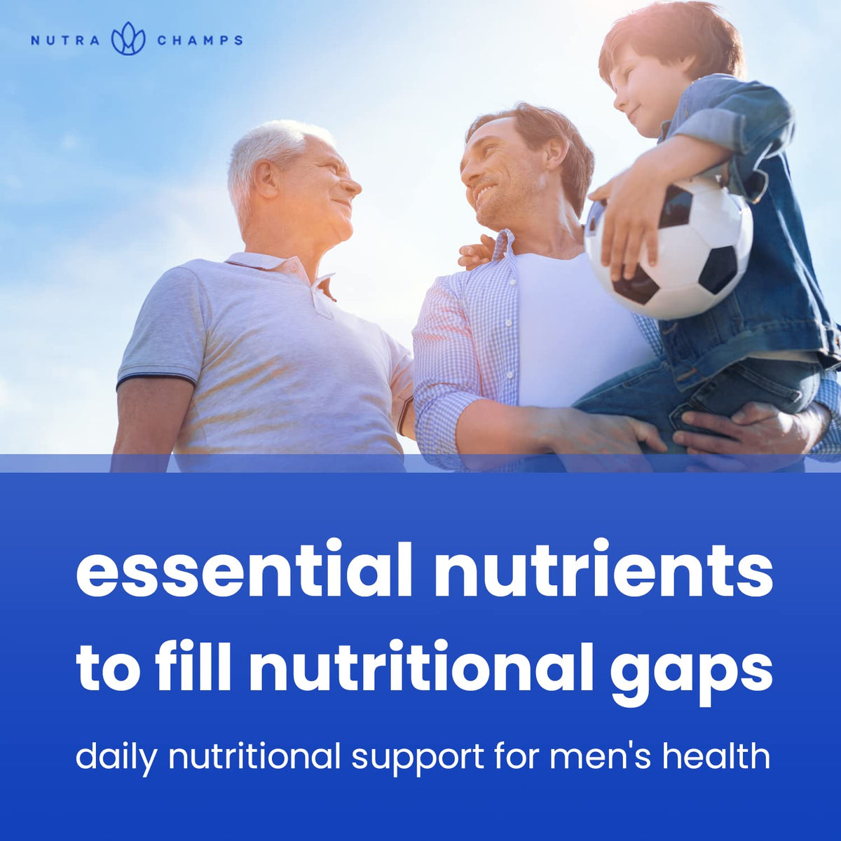 Ingrédients des gummies NutraChamps pour hommes, vitamines et minéraux