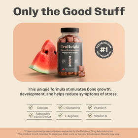 Ingrédients des gummies ProHeight, affichage sur l'emballage