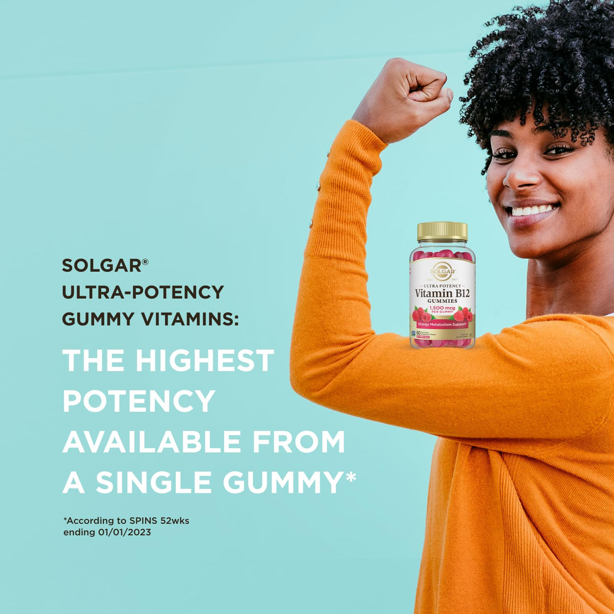 Ingrédients des gummies Solgar Methyl B12 sur étiquette