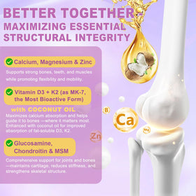 Ingrédients des gummies Totaria Calcium Magnésium Zinc 1200 mg