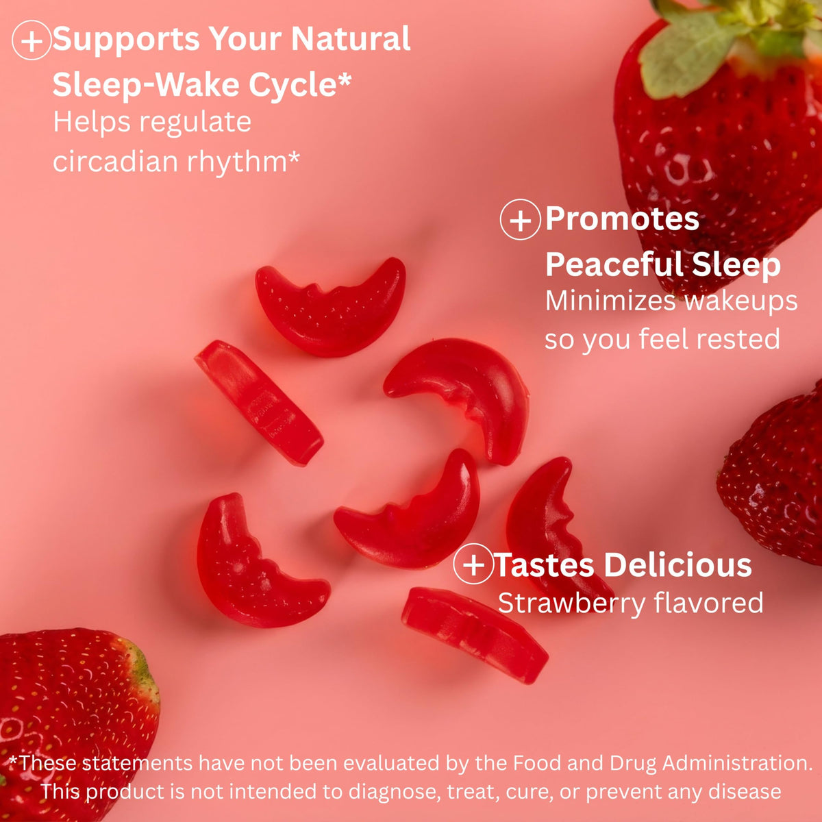 Ingrédients des gummies Vemax sur fond blanc