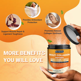 Ingrédients des Multi Collagen Peptides DRFOSTER sur l'étiquette