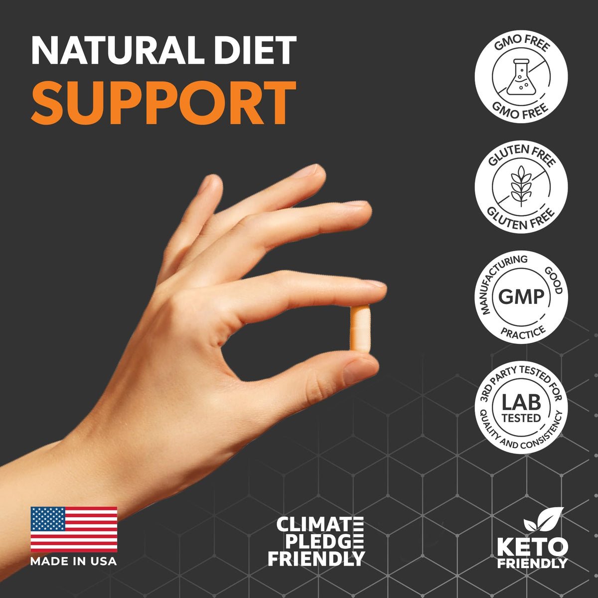 Ingrédients des Multivitamines Keto de Ketolabs sur fond blanc
