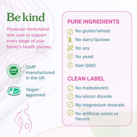Ingrédients des multivitamines prénatales Igennus