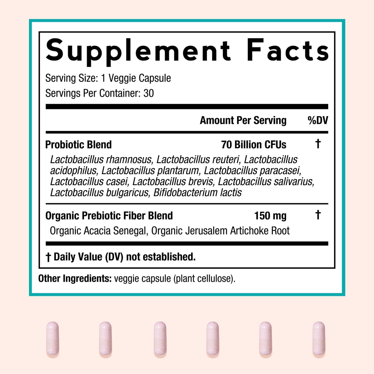 Ingrédients des Probiotiques pour Femmes Doctor's Recipes