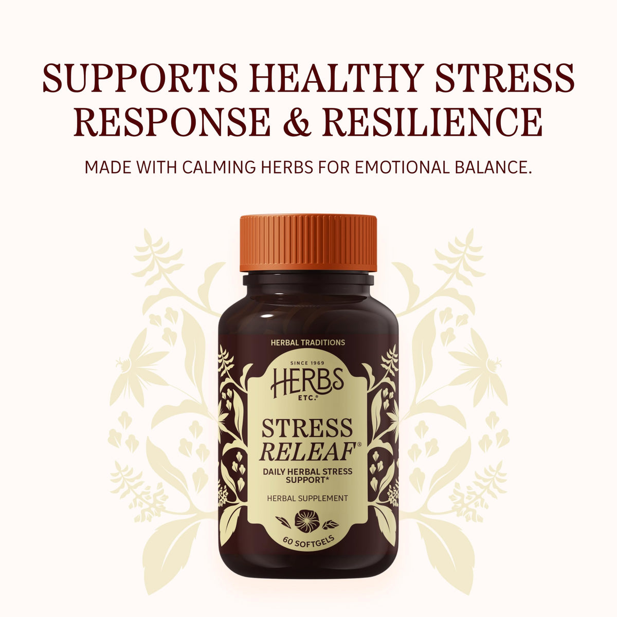 Ingrédients des Softgels Stress ReLeaf de Herbs Etc.