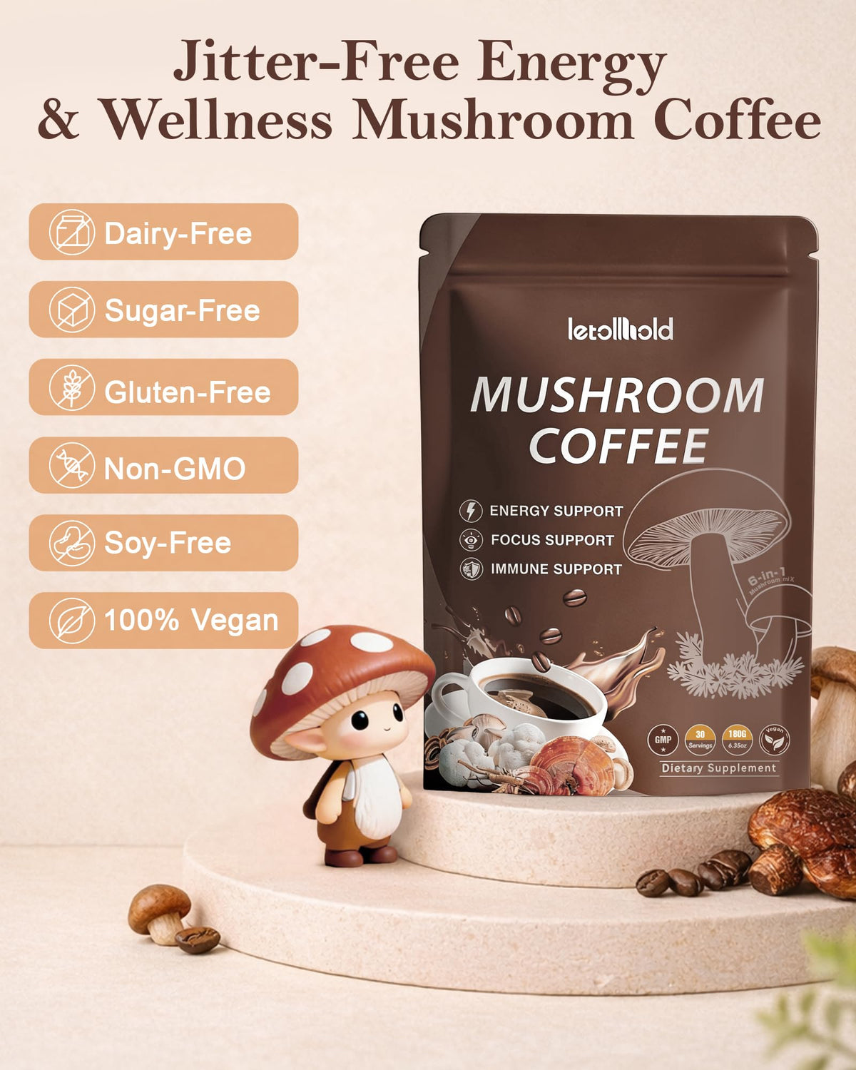 Ingrédients du Café aux Champignons letollhold