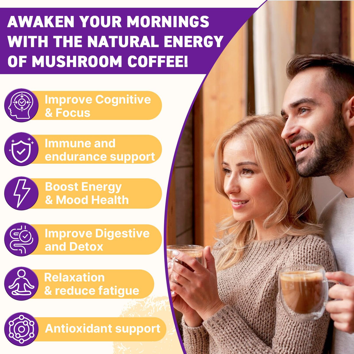 Ingrédients du café aux champignons Syokupoe