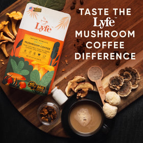 Ingrédients du Café Champignon LYFE, extraits de champignons