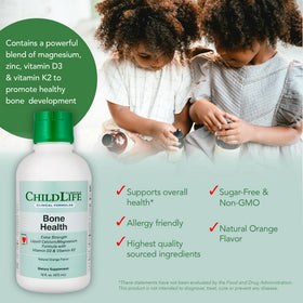 Ingrédients du Calcium Liquide CHILDLIFE ESSENTIALS avec vitamine D3