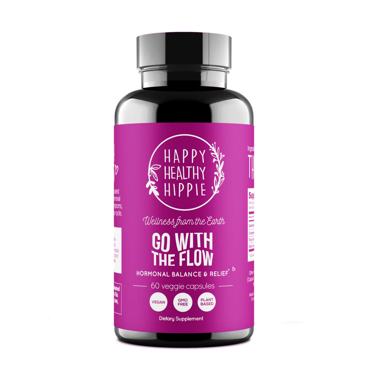 Ingrédients du complément alimentaire Happy Healthy Hippie sur l'étiquette