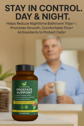 Ingrédients du complément alimentaire Herb Vitality Prostate sur la table