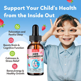 Ingrédients du complément alimentaire liquide magnésium pour enfants dilib 150g