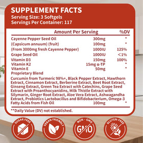 Ingrédients du complément ALLBIZ Piment de Cayenne 7000mg