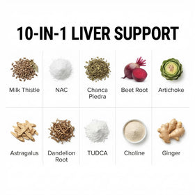 Ingrédients du complément Clean Nutraceuticals Détox Foie 28 en 1