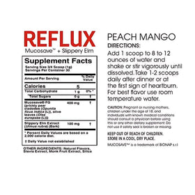 Ingrédients du complément Reflux Silver Fern avec Mucosave FG