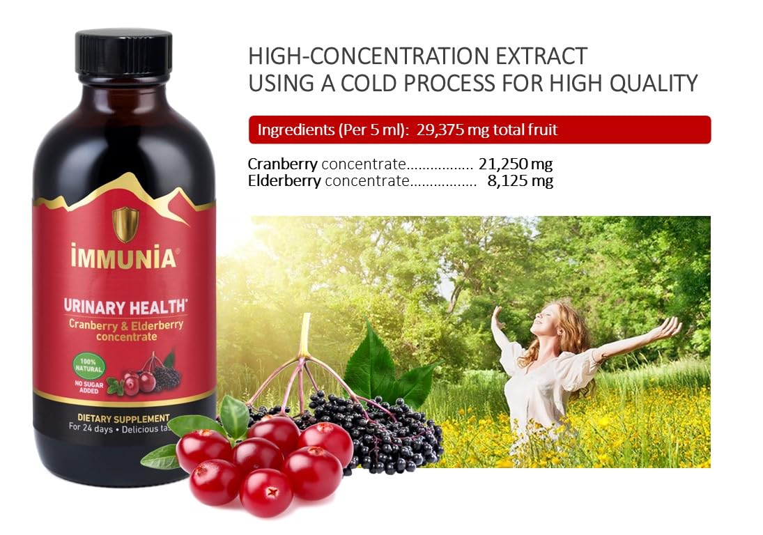 Ingrédients du concentré de canneberge et sureau daily wellness