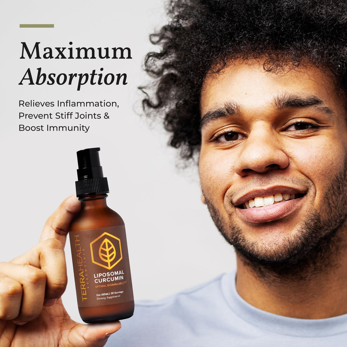 Ingrédients du Curcuma Liposomal sur l'étiquette