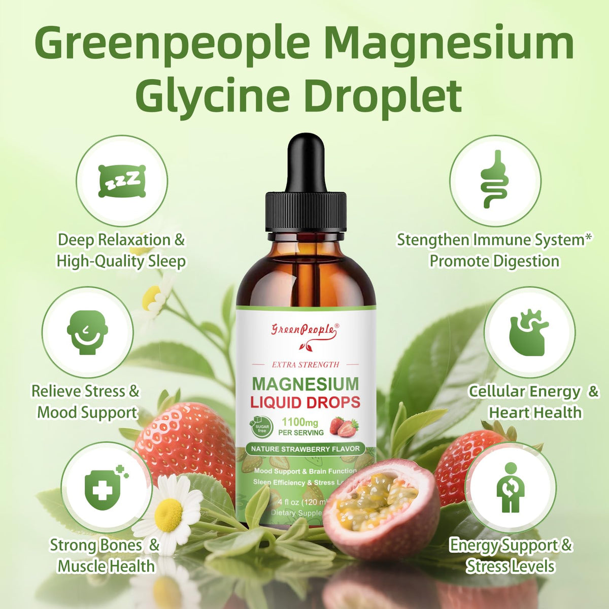 Ingrédients du GREENPEOPLE Magnésium Liquide sur l'étiquette