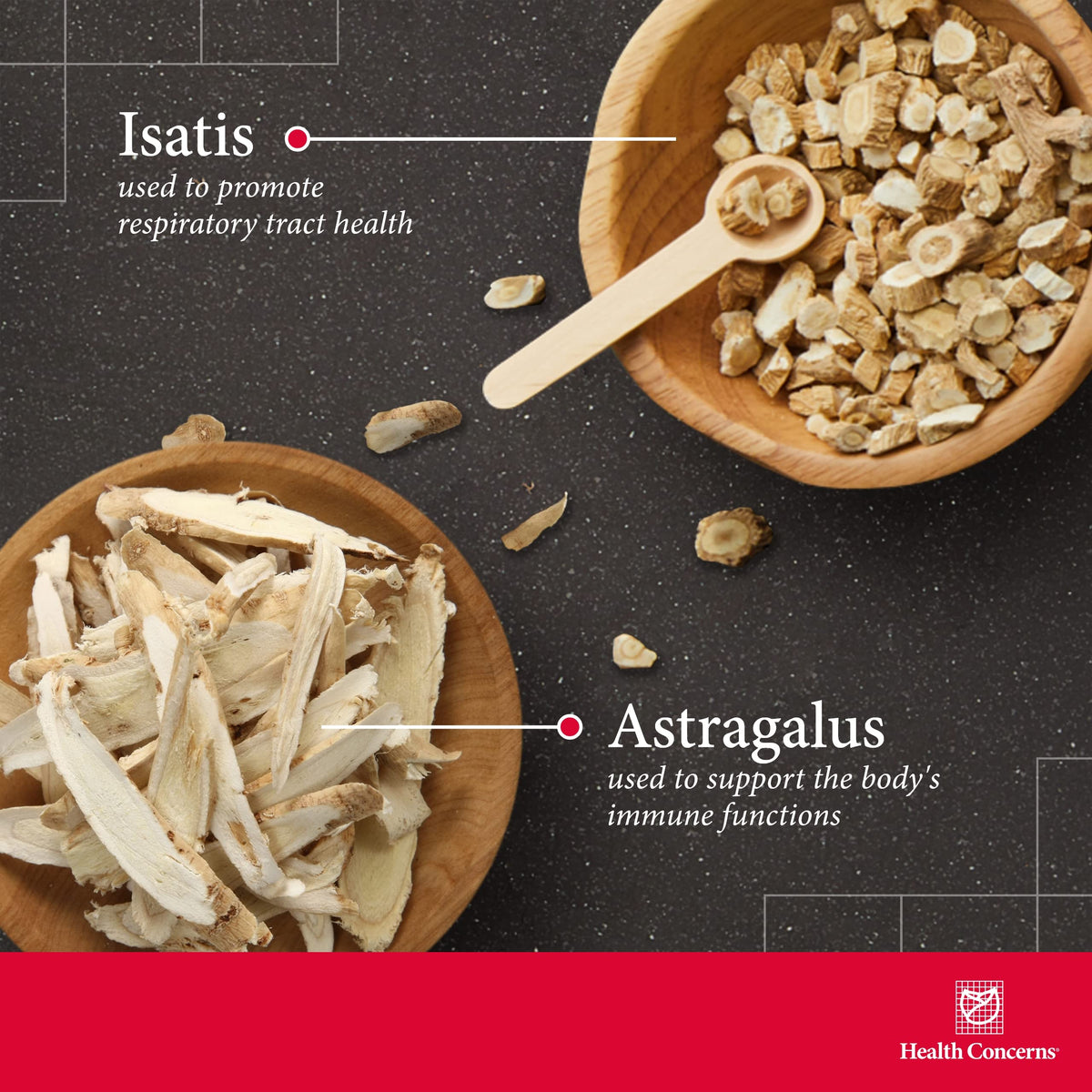 Ingrédients du Health Concerns Astra Isatis sur l'étiquette