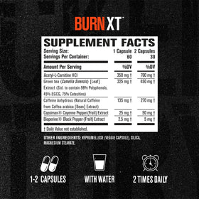 Ingrédients du Jacked Factory Burn-XT + Lean-PM Kit
