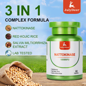 Ingrédients du JulyDeer Nattokinase détaillés sur l'étiquette
