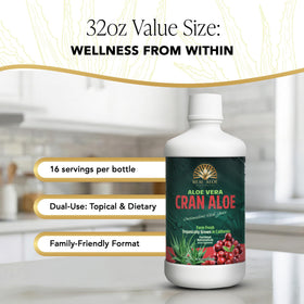 Ingrédients du jus d'aloe vera bio sur l'étiquette