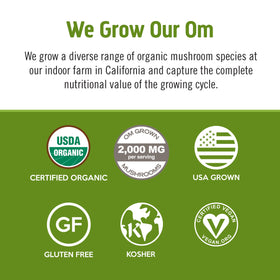 Ingrédients du Matcha Latte Blend OM MUSHROOM SUPERFOOD