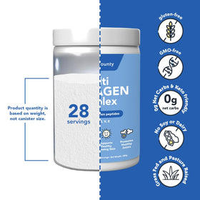 Ingrédients du Multi Collagen Complex de Vitamin Bounty sur l'étiquette