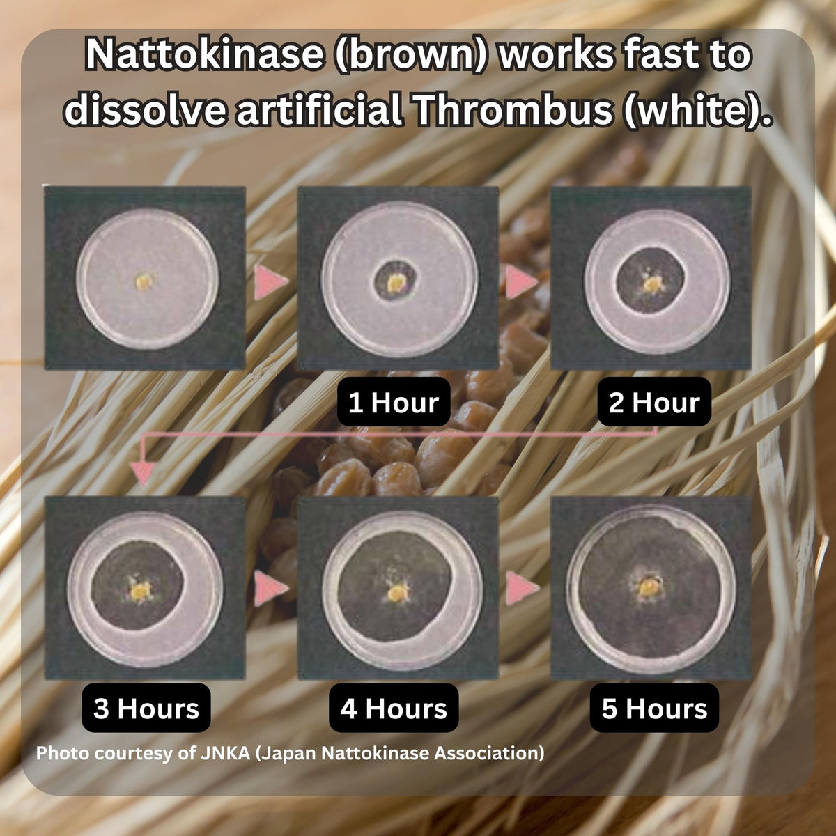 Ingrédients du Nattokinase et Kefir sur l'emballage