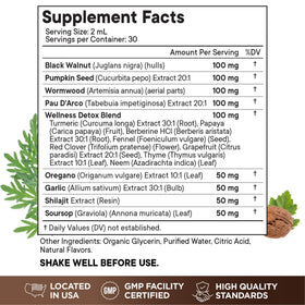 Ingrédients du Nettoyage de Noix Noire et Absinthe Superfood MD