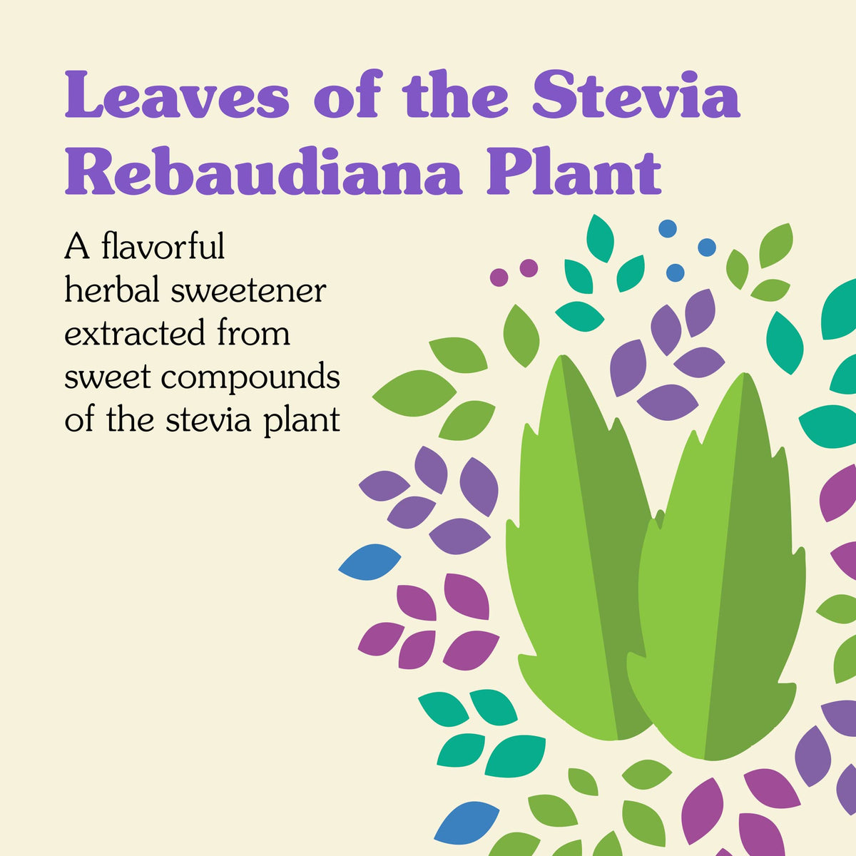 Ingrédients du Nunaturals Stevia, extrait naturel de stevia