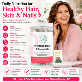 Ingrédients du pack de vitamines 2nd Springs Daily 7 Essentials pour femmes