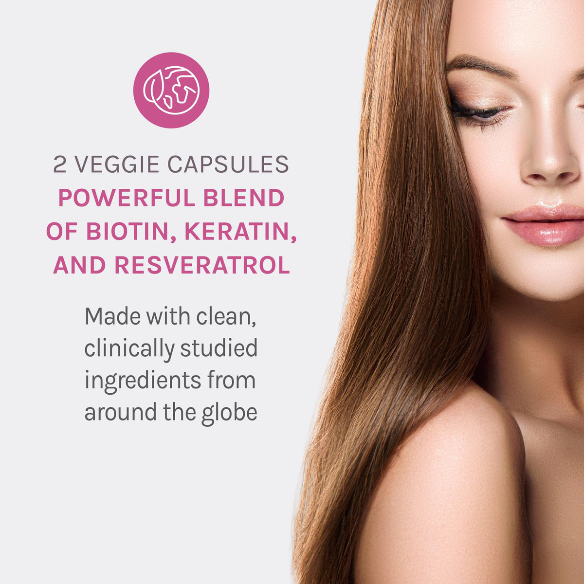 Ingrédients du Reserveage Nutrition Keratin support sur l'étiquette