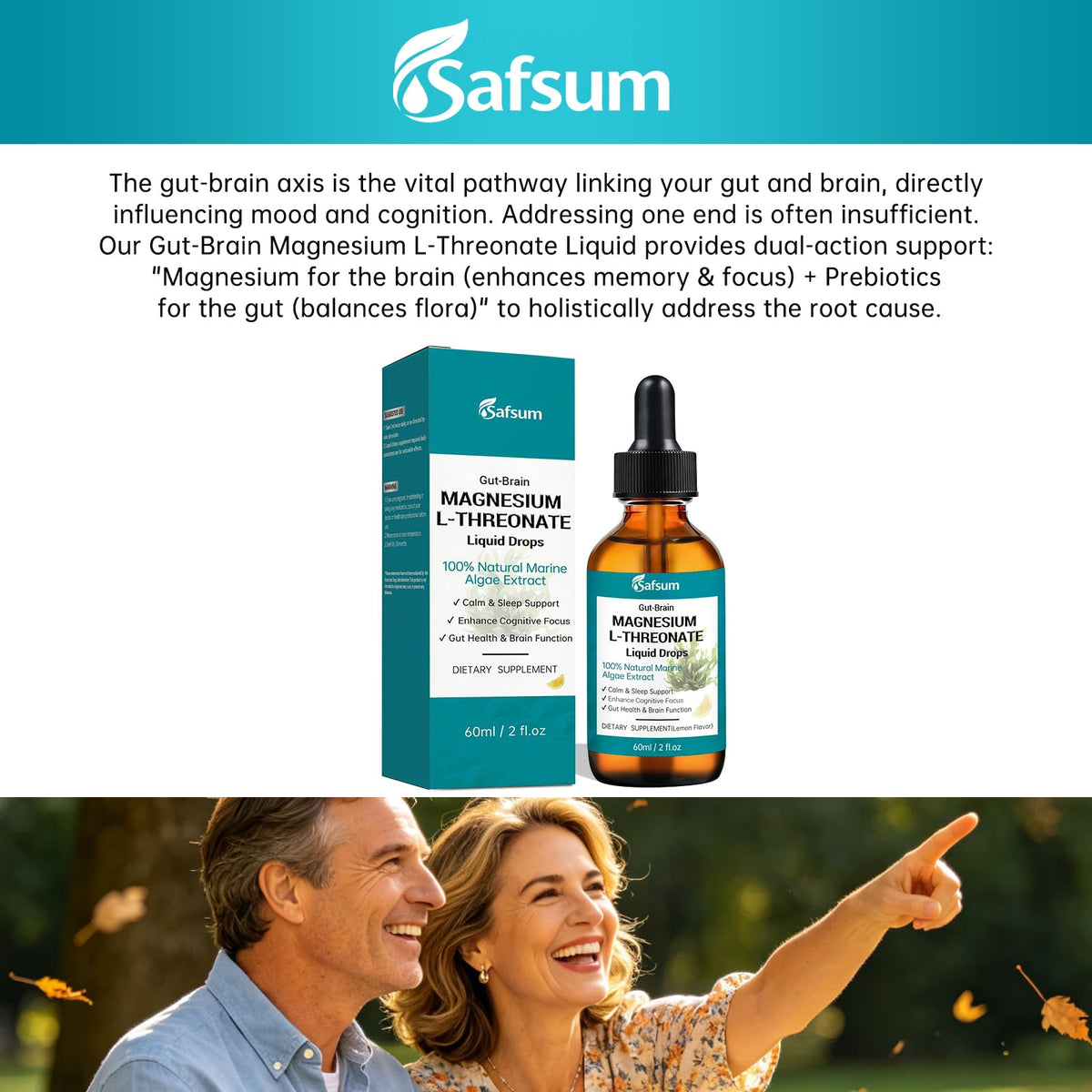 Ingrédients du Safsum Magnesium L-Threonate sur l'étiquette