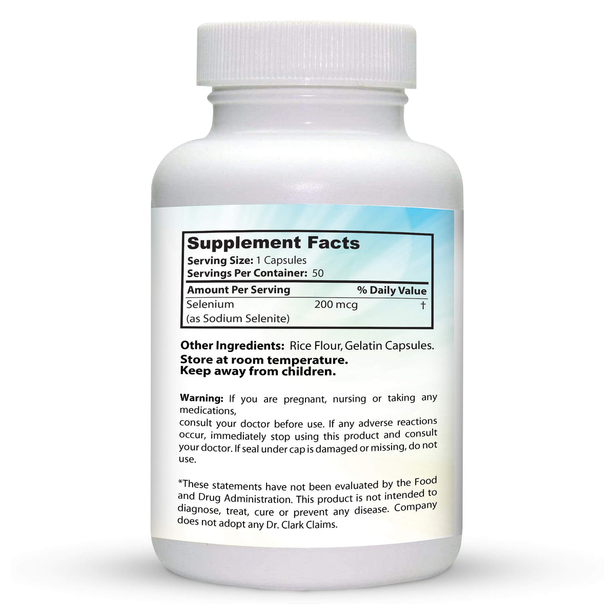 Ingrédients du Sélénium 200 Mcg - Dr Clark Store