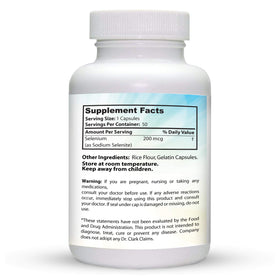 Ingrédients du Sélénium 200 Mcg - Dr Clark Store
