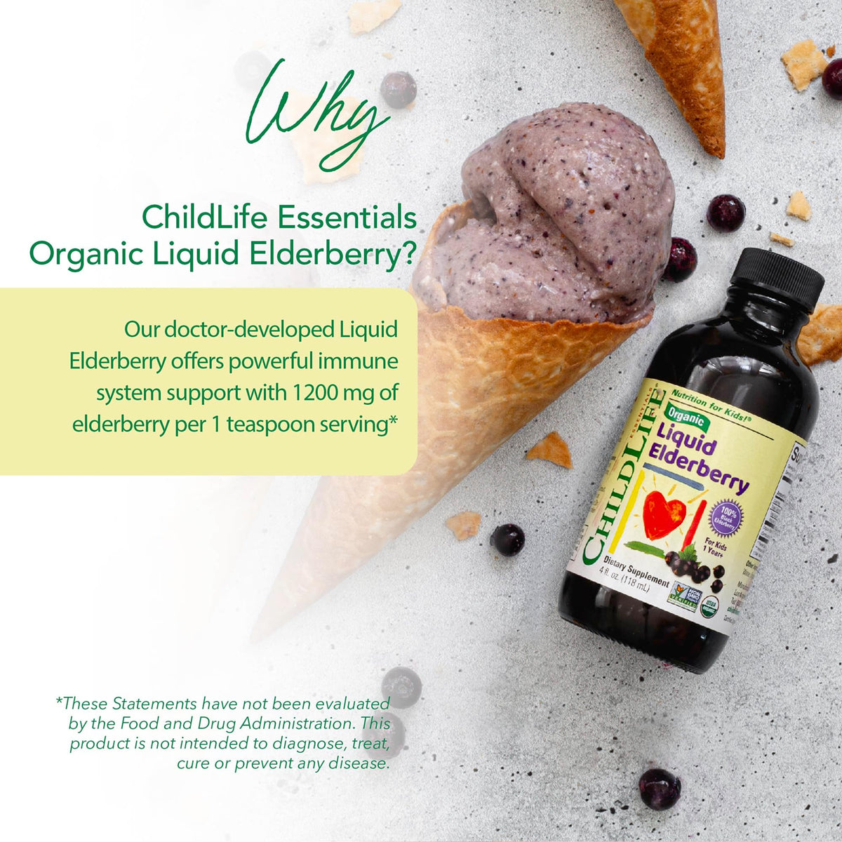 Ingrédients du sirop de sureau bio pour enfants CHILDLIFE ESSENTIALS