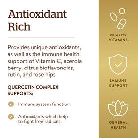 Ingrédients du Solgar Quercetin Complex sur l'étiquette